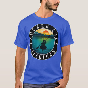 T-shirt Crocker Lake Kayaking Michigan Sunset