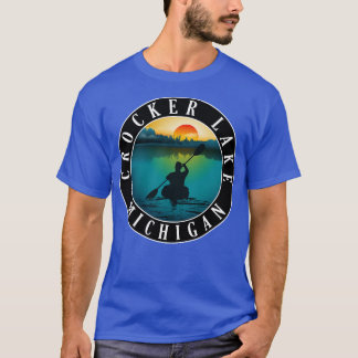T-shirt Crocker Lake Kayaking Michigan Sunset