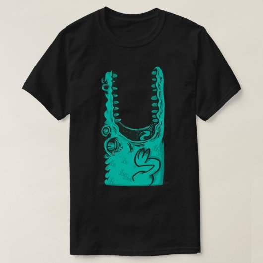 T-shirt Crocodile à bouche ouverte (Design devant)