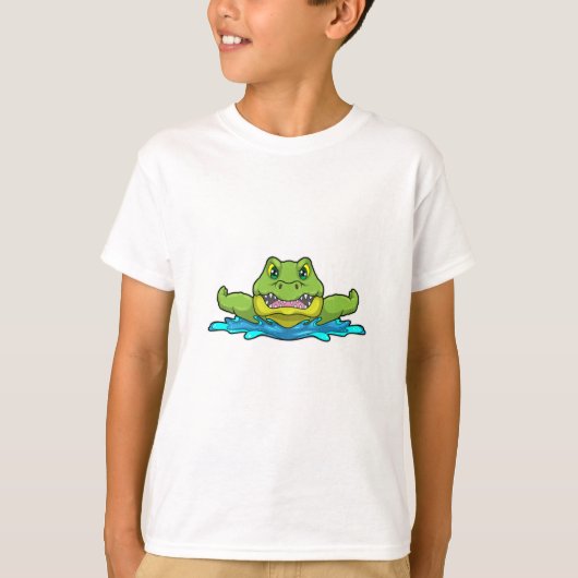 T-shirt Crocodile à nager dans l'eau (Devant)
