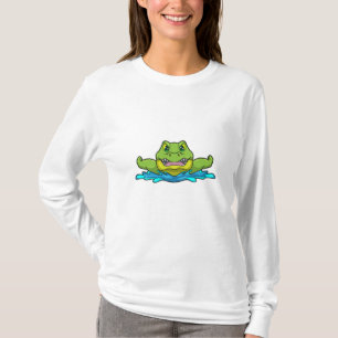 T-shirt Crocodile à nager dans l'eau