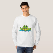 T-shirt Crocodile à nager dans l'eau (Devant entier)