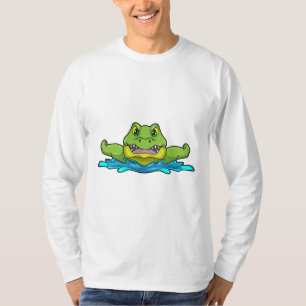 T-shirt Crocodile à nager dans l'eau