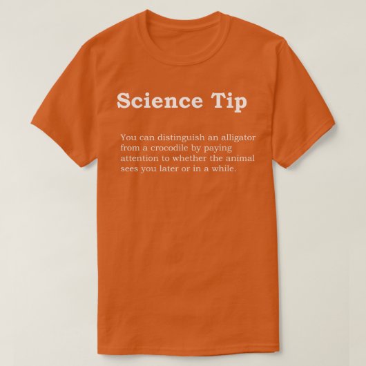 T-shirt Crocodile Alligator Funny Sciences naturelles 312 (Design devant)