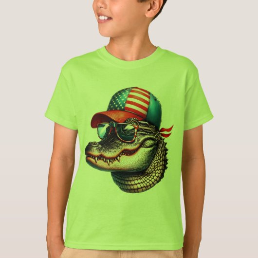 T-SHIRT CROCODILE AMÉRICAIN (Devant)