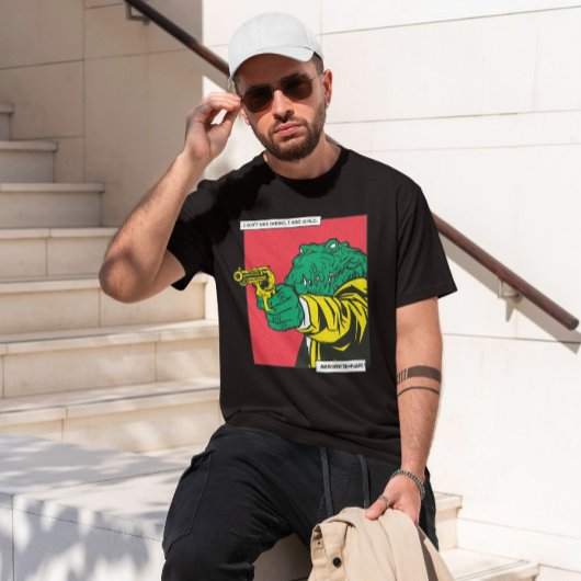 T-shirt Crocodile Arme à feu animal