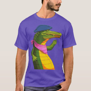 T-shirt Crocodile avec casquette bleu