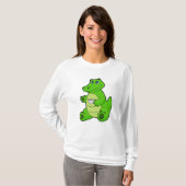 T-shirt Crocodile avec Coupe de Café (Devant entier)