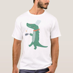 T-shirt Crocodile Chef Mignon Cuisine Alligator de Dessin