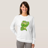 T-shirt Crocodile comme Bodybuilder avec de grands Muscles (Devant entier)