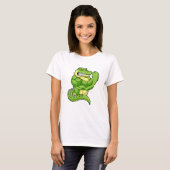 T-shirt Crocodile comme Bodybuilder avec de grands Muscles (Devant entier)