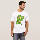T-shirt Crocodile comme Bodybuilder avec de grands Muscles (Devant entier)