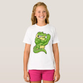T-shirt Crocodile comme Bodybuilder & grands Muscles (Devant entier)