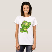 T-shirt Crocodile comme Bodybuilder & grands Muscles (Devant entier)