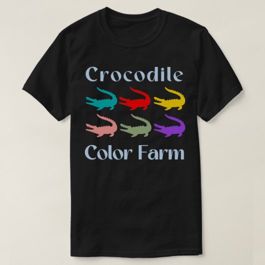 T-shirt Crocodile Couleur ferme coucher de soleil design V (Design devant)