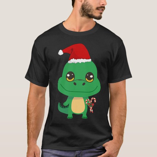 T-shirt Crocodile de Noël mignon (Devant)