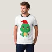 T-shirt Crocodile de Noël mignon (Devant entier)