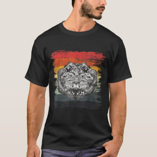 T-shirt Crocodile de rampe de reptile d'alligator rétro