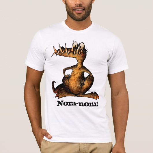 T-shirt Crocodile drôle de monstre de Nom-nom (Devant)