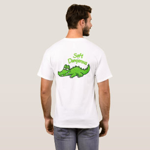 T-shirt Crocodile joyeux et drôle Souriant-Doux mais Dange