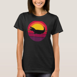 T-shirt Crocodile mignon Alligator Retro Sunset Reptile Ma