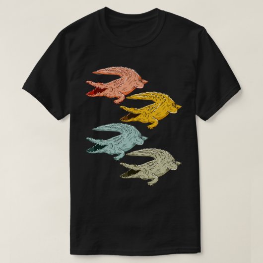 T-shirt Crocodile rétro 1 (Design devant)