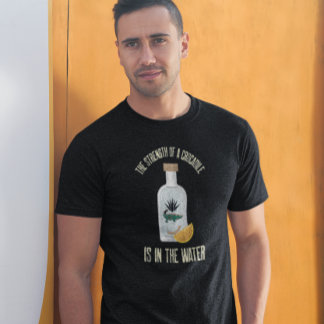 T-shirt Crocodile Tequila Bottle Worm Drôle Dire