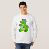 T-shirt Crocodile with Cup of Coffee (Devant entier)