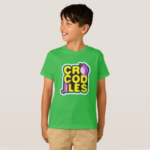 T-shirt Crocodiles avec deux crocs heureux - vif