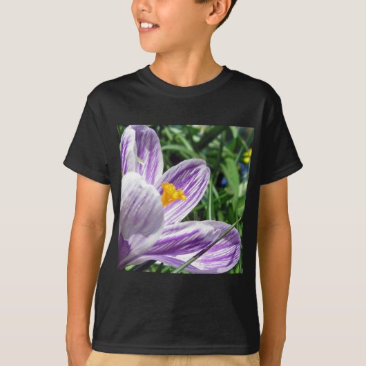 T-shirt Crocus de printemps violet (Devant)