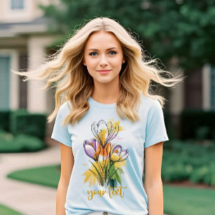 T-shirt Crocus fille florale