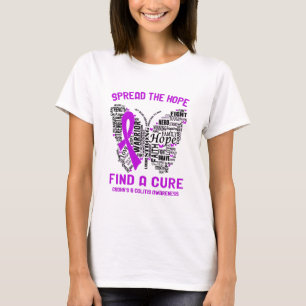 T-shirt Crohn's & Colitis Awareness Moth Ribbon Gifts