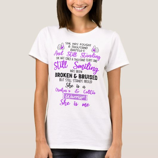 T-shirt Crohn's & Colitis Awareness Ribbon Support Cadeaux (Devant)