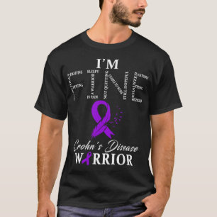 T-shirt Crohn's Disease Warrior I'm Fine Feather Gift