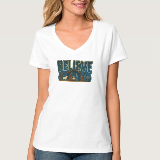 T-shirt Croire à la Nativité (Devant)
