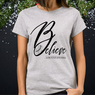 T-shirt Croire Au Miracle De Noël Jesus Manger