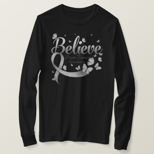 T-shirt Croire BRAIN TUMOR Papillon (Design devant)