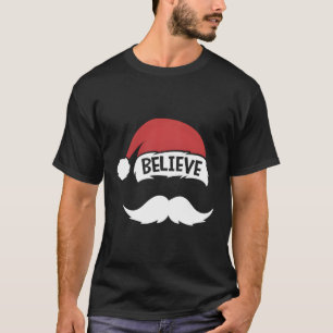 T-shirt Croire Citation Père Noël Mustache Famille Réunion