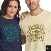 T-shirt Croire en Forever Brush Script Grunge