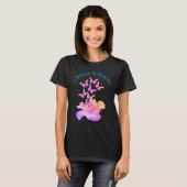 T-shirt Croire En Miracles Hibiscus Flower Butterflies (Devant entier)