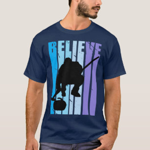 T-shirt Croire Mens Curling Curling Curl hiver Sports de g
