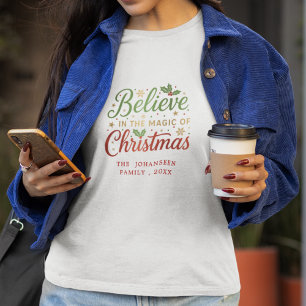 T-shirt Croire moderne branché à la famille de Noël