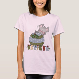 T-shirt Croire Mouse Ornament Noël mignon
