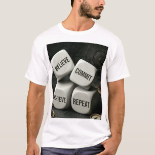 T-shirt CROIRE S'ENGAGER RÉUSSIR RÉPÉTER - Guerrier Sparti