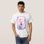 T-shirt croisé inversé de chaton (Devant entier)
