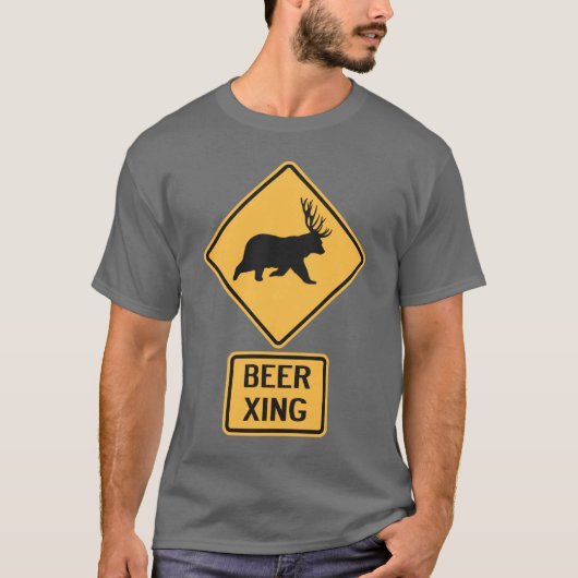T-shirt Croisement de bière de cerfs communs d'ours (Devant)
