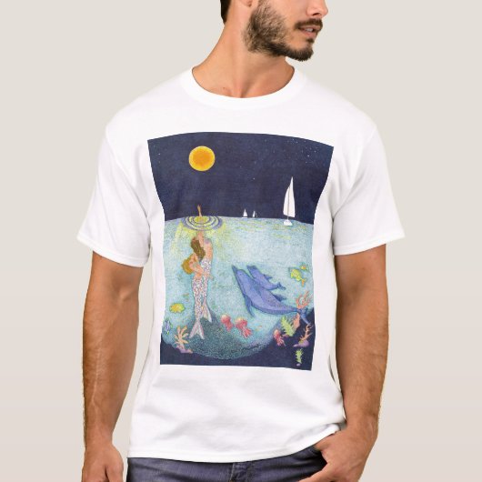 T-shirt Croisement I de clair de lune (Devant)