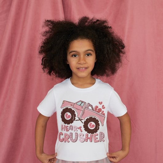 T-Shirt Croiseur Coeur de Camion Rose
