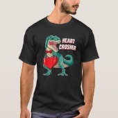 T-shirt Croiseur de Coeur T Valentines Jour Dinosaure T Re (Devant)