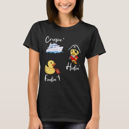 T-shirt Croisière à la recherche de canards en caoutchouc  (Devant)